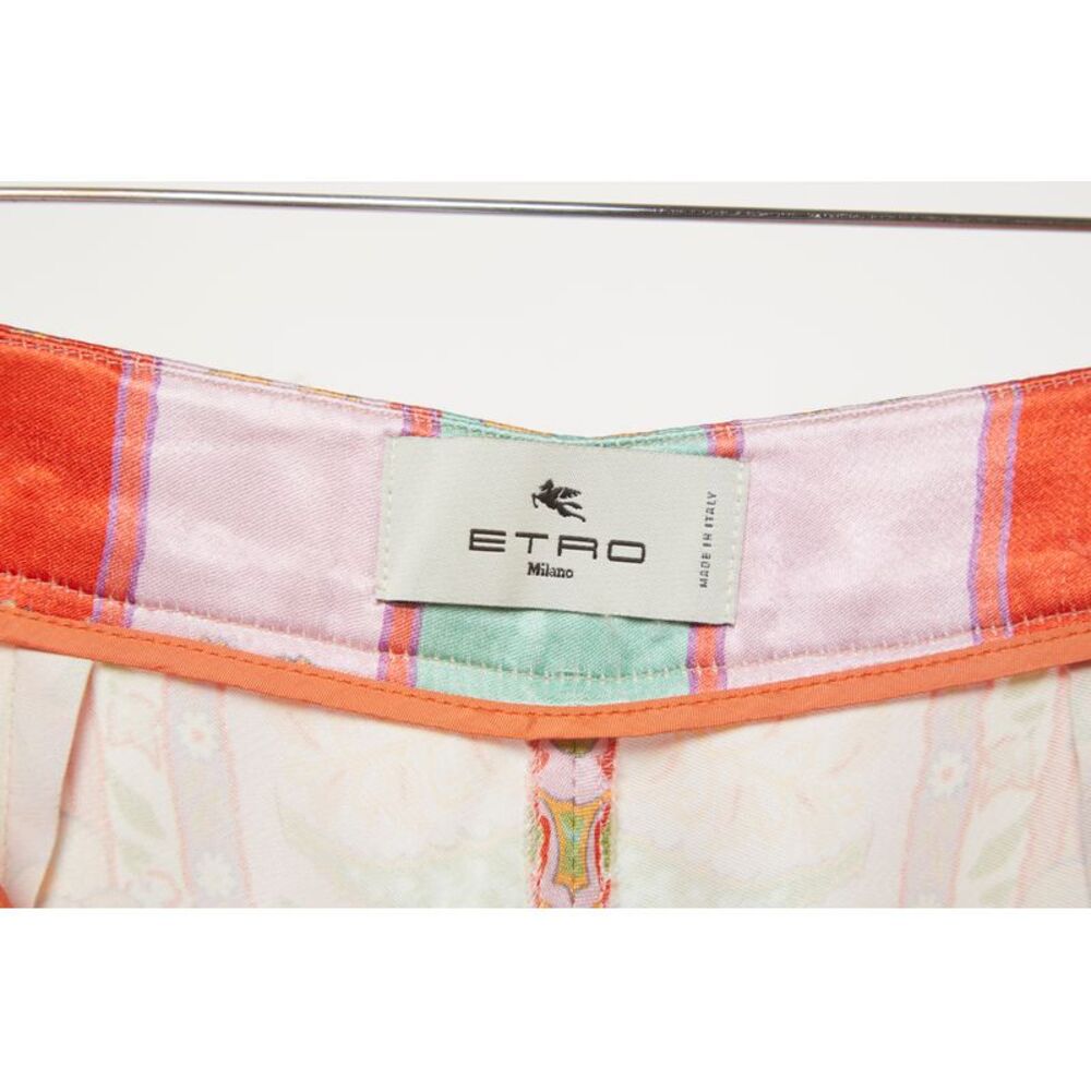 Etro Multicolour Floral Print Wide Leg Pants S - Picture 5 of 6